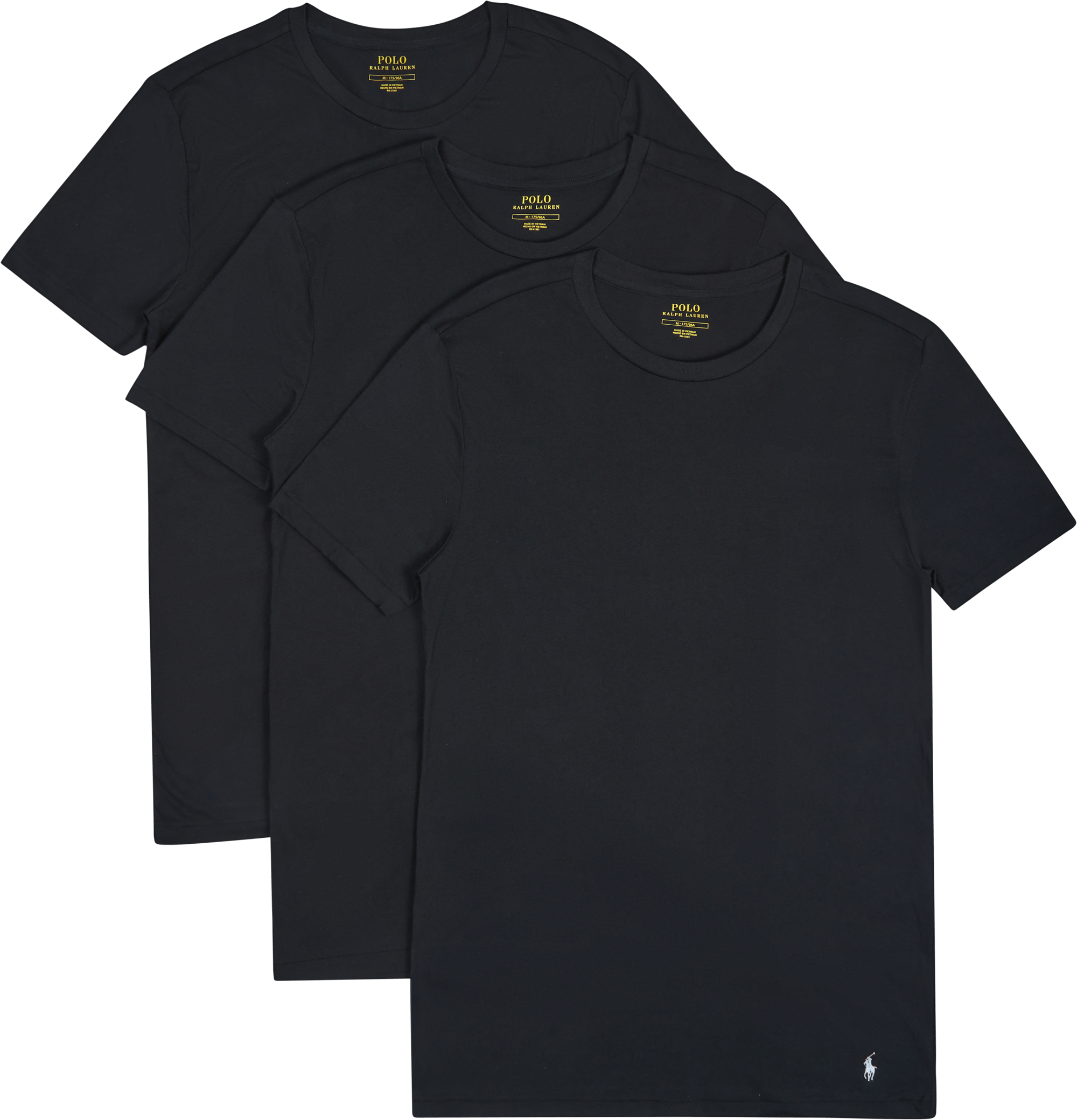 Polo Ralph Lauren 3-pack S/s Crew T-shirt, Male, Odevy, Tops, Čierna, S