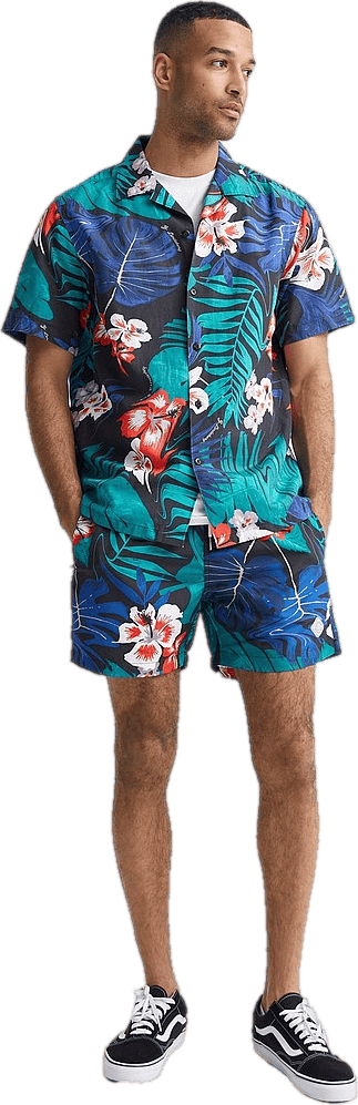 Banks Hibiscus Swim Trunks Deep Lake - Bild 3