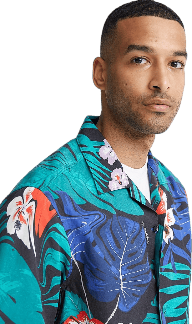 Elio Hibiscus Print Deep Lake