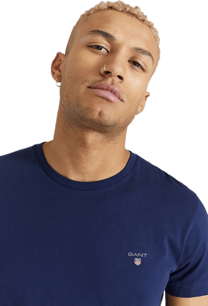 Original Ss T-shirt Evening, Male, Apparels, Tops, Blue, XXL