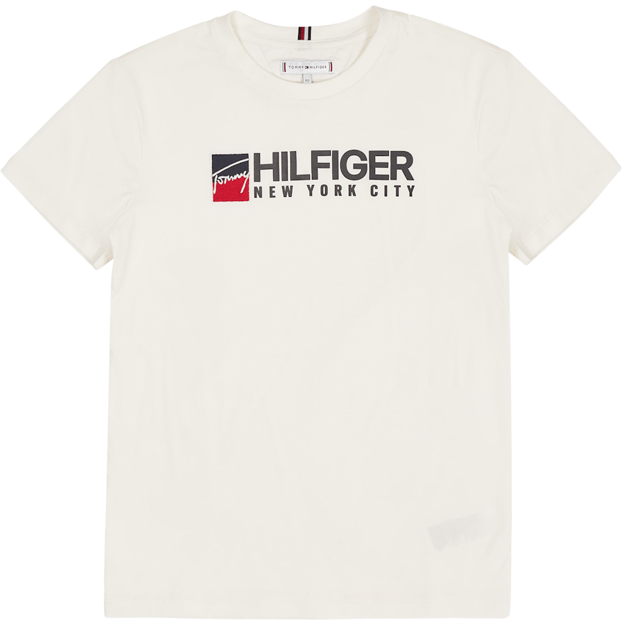 U Tommy Logo Tee S/s Ybh – Ancient White