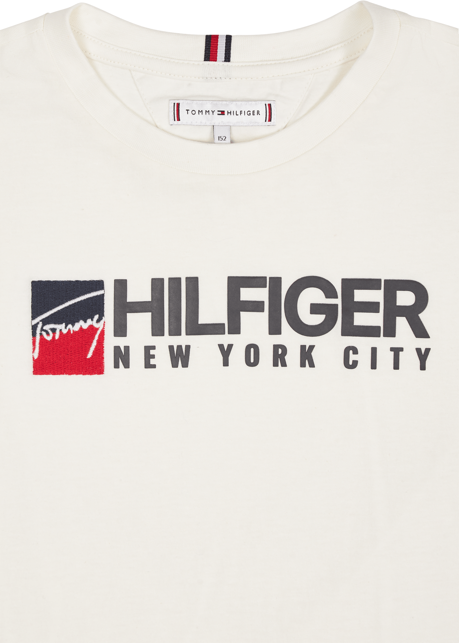 U Tommy Logo Tee S/s Ybh - Ancient White - Bild 3