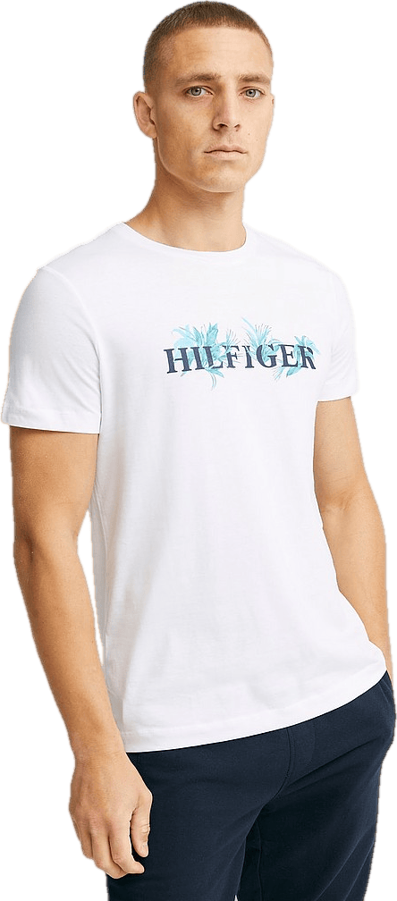 Palm Floral Tee Ybr - White - Bild 3