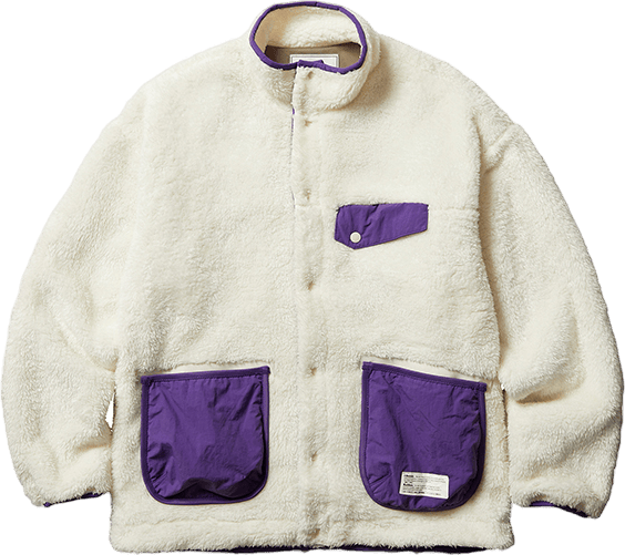 Pile Fleece Jacket White