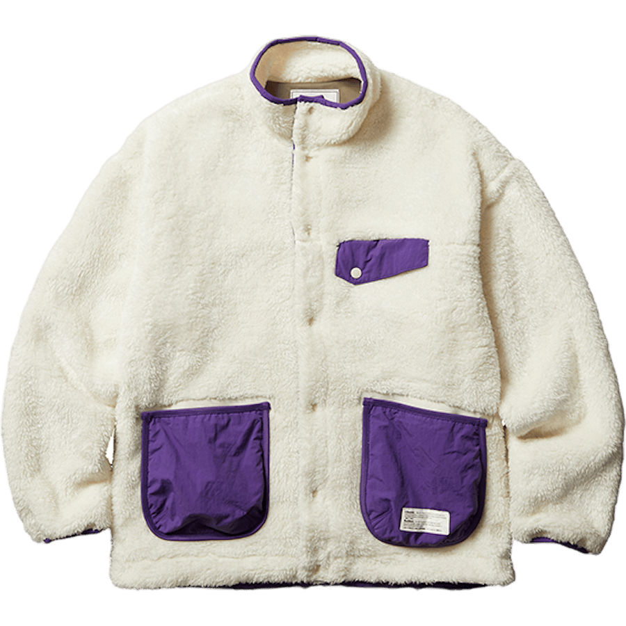 Pile Fleece Jacket White