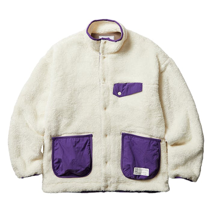 Pile Fleece Jacket White, Male, Vêtements, vestes, Blanc, S