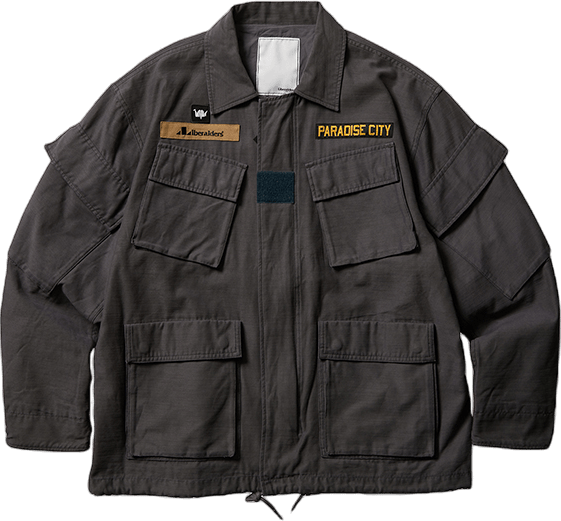 Garmentdyed Tactical Jacket Charcoal