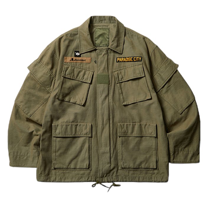 Garmentdyed Tactical Jacket Olive, Male, Aparelhos, jaquetas, Verde, L