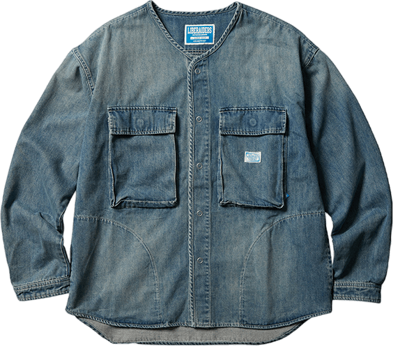 Utility Denim Shirt Indigo, Male, Odzież, Koszule, Niebieski, L