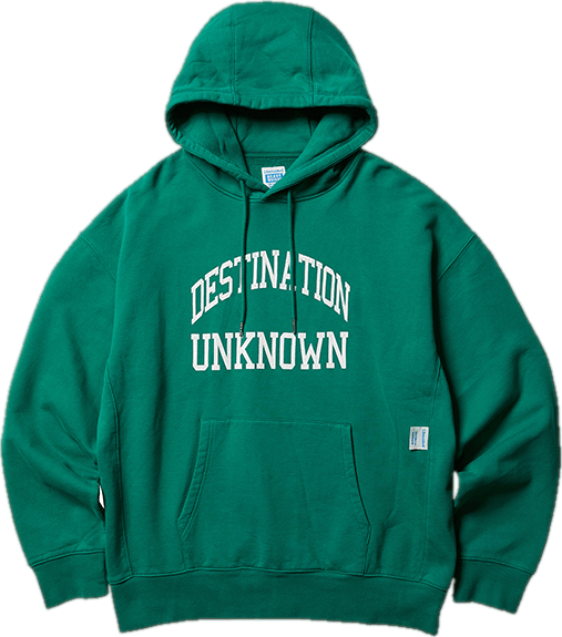 Heavy Weight College Print Hoo Green, Male, Vêtements, sweats à capuche et pulls molletonnés, Vert, L