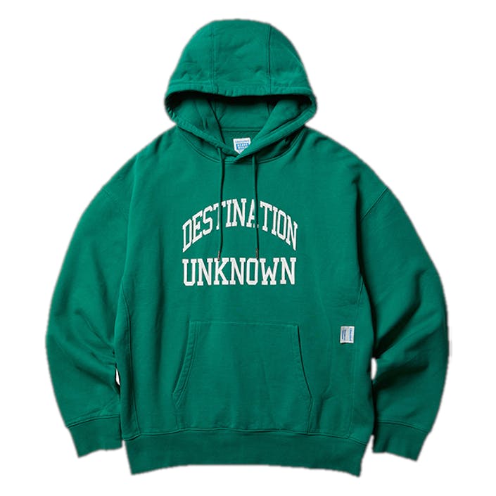 Heavy Weight College Print Hoo Green, Male, Vêtements, sweats à capuche et pulls molletonnés, Vert, L