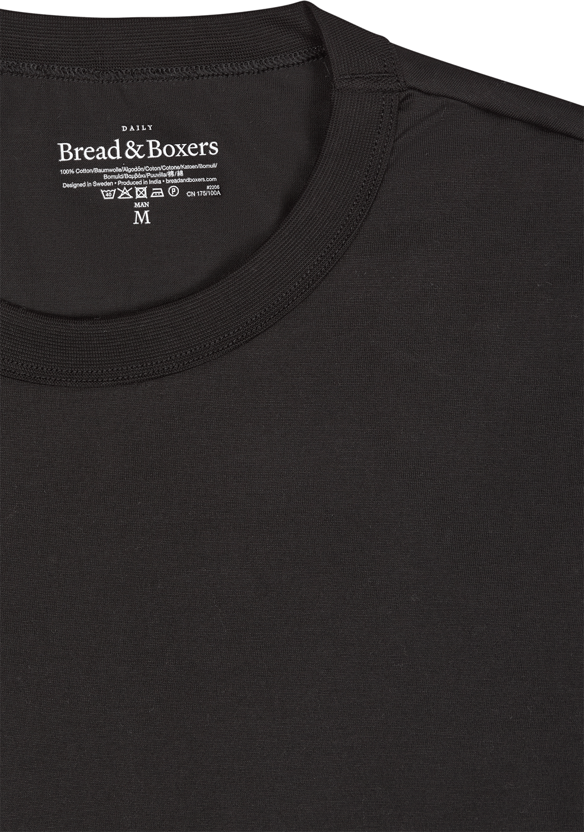 Crew-Neck pima Black - Bild 3