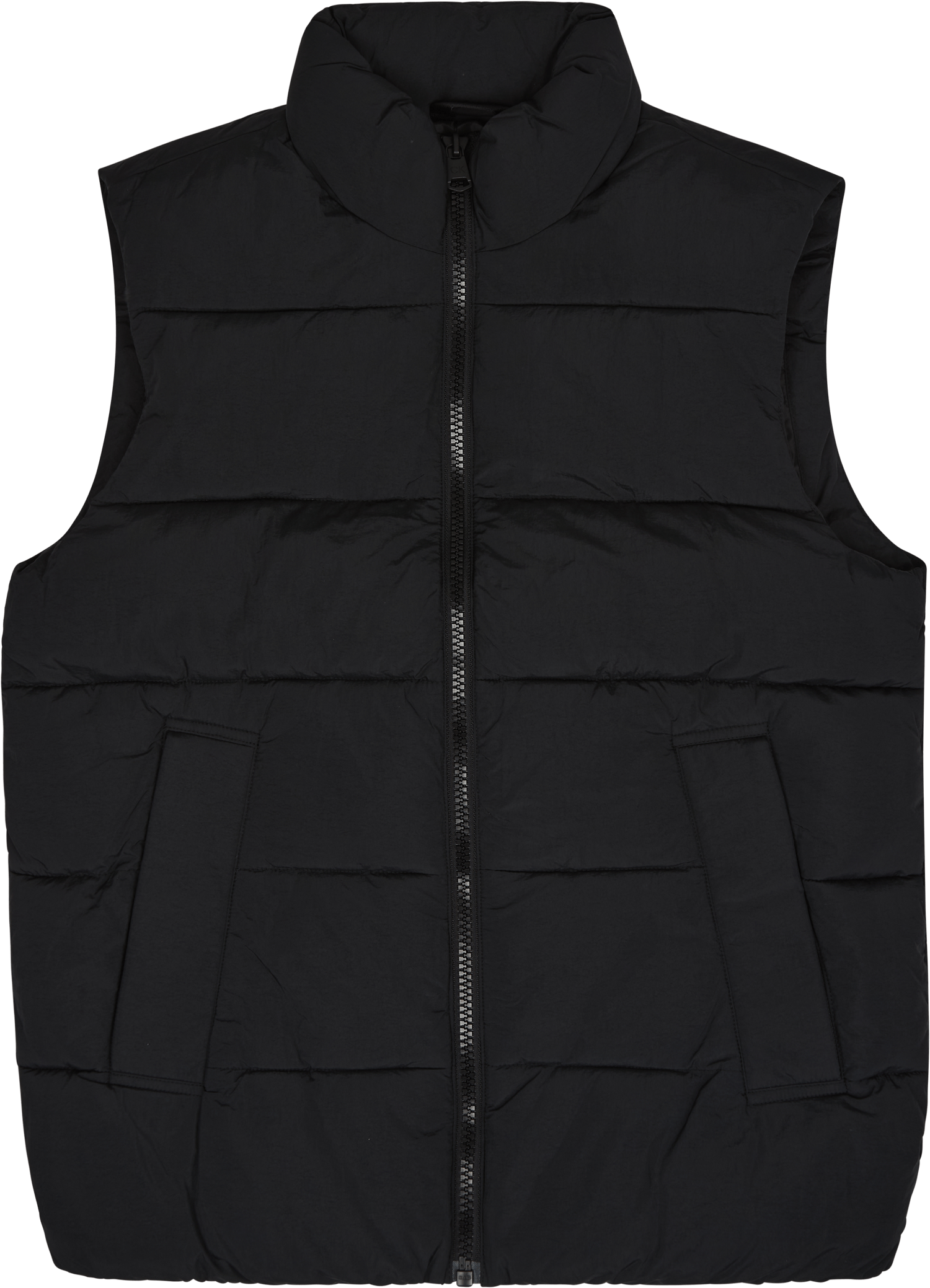Crinkle Nylon Puffer Vest Beh