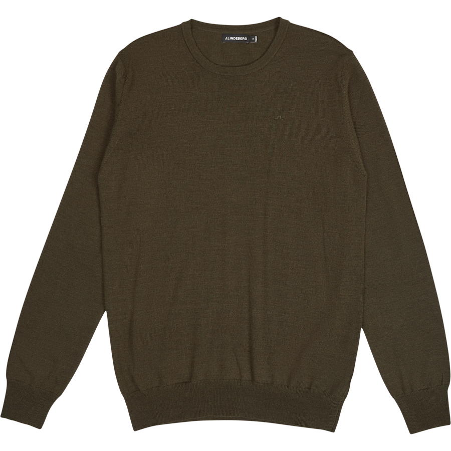 Lyle Merino Crew Neck Sweater Forest