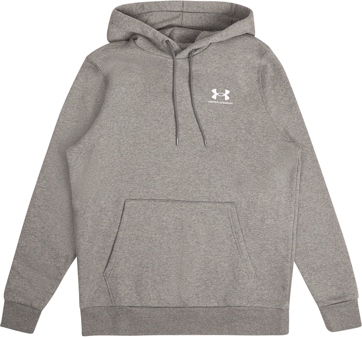 Ua Essential Fleece Hoodie Pitch, Male, Ropa, sudaderas con capucha y sudaderas, Gris, XXL