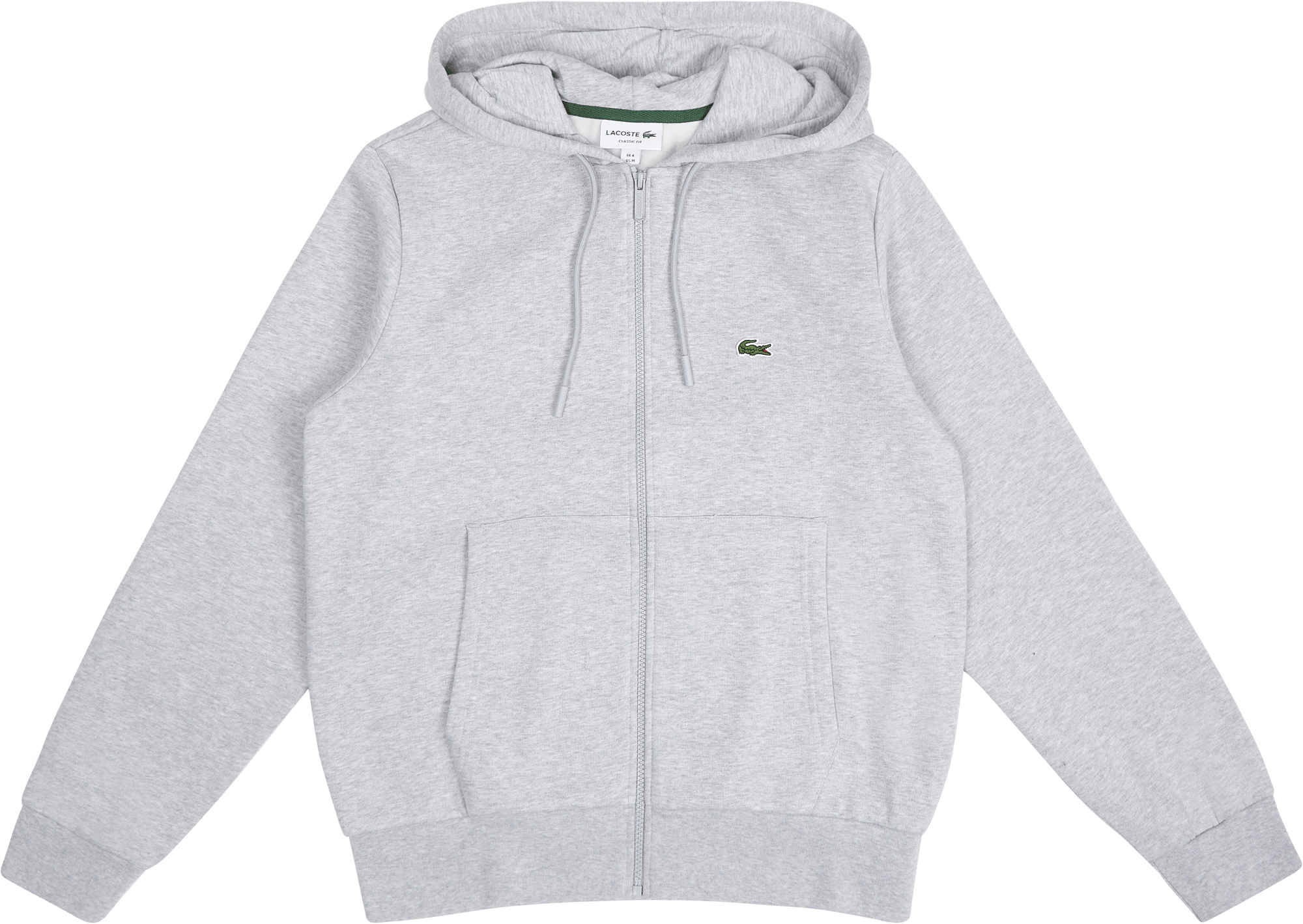 Classic Zip Hood Cca, Male, Odevy, mikiny a mikiny, Šedá, S