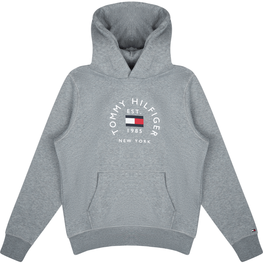 Tommy Hilfiger Hilfiger Flag Arch Hoody Zn2 – ed Speckled Dark