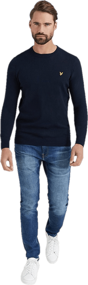 Cotton Merino Crew Jumper Dark - Bild 3