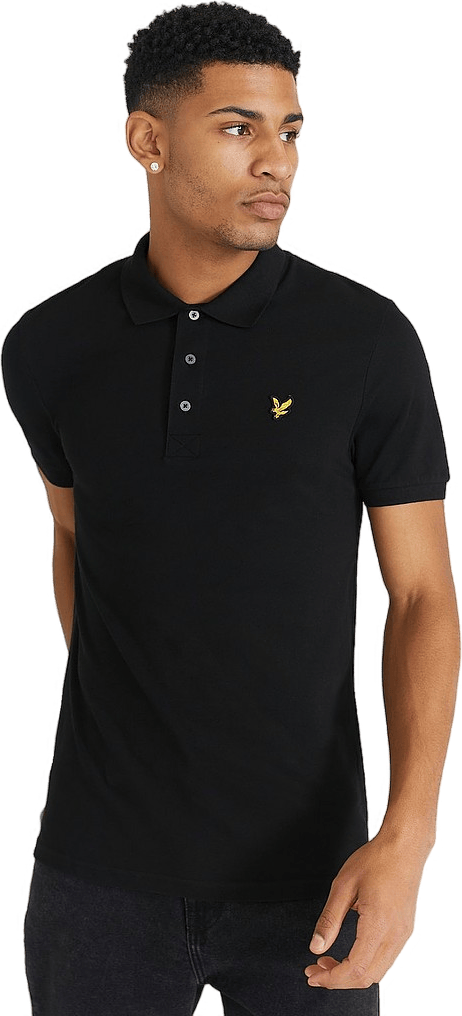 Plain Polo Shirt Jet, Male, Kleding, Tops, Zwart, XL
