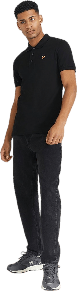 Plain Polo Shirt Jet - Bild 3