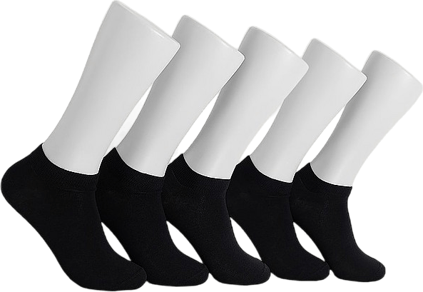 5-pack Ankle Socks Organic Cot, Male, Kläder, Underkläder, Svart, 40-45