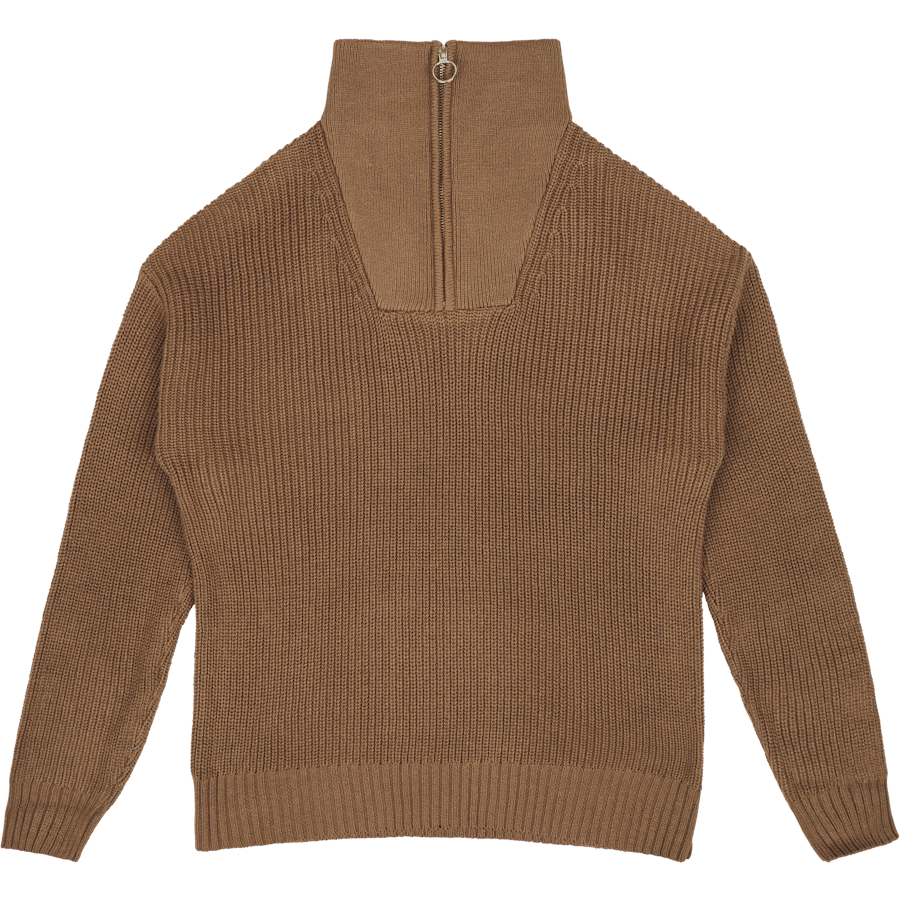 Studio Total Half Zip Ribbed Knit