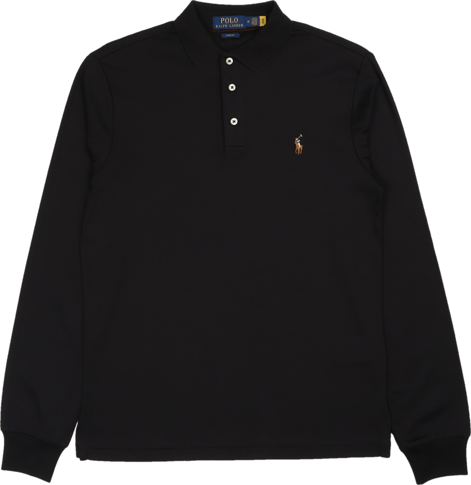 Slim Fit Soft Cotton Polo Shirt Black, Male, Abbigliamento, Maglietta, Nero, M