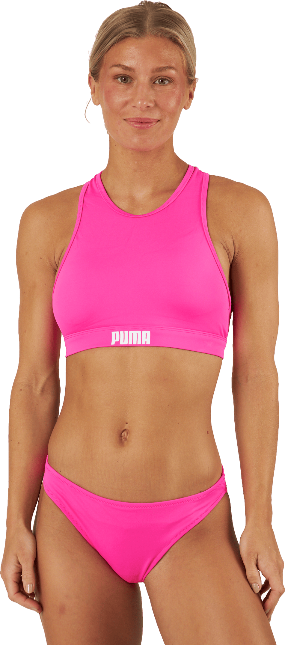 Swim Women Racerback Swim Top  Neon Pink