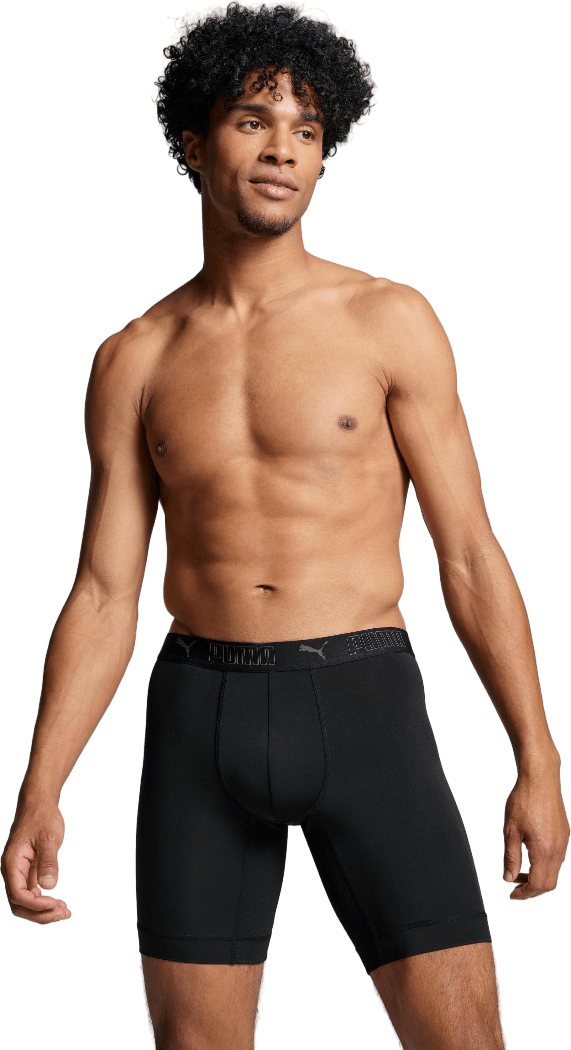 Sport Microfiber Long Boxer 2p Black, Male, Apparels, Underwear, Black, L