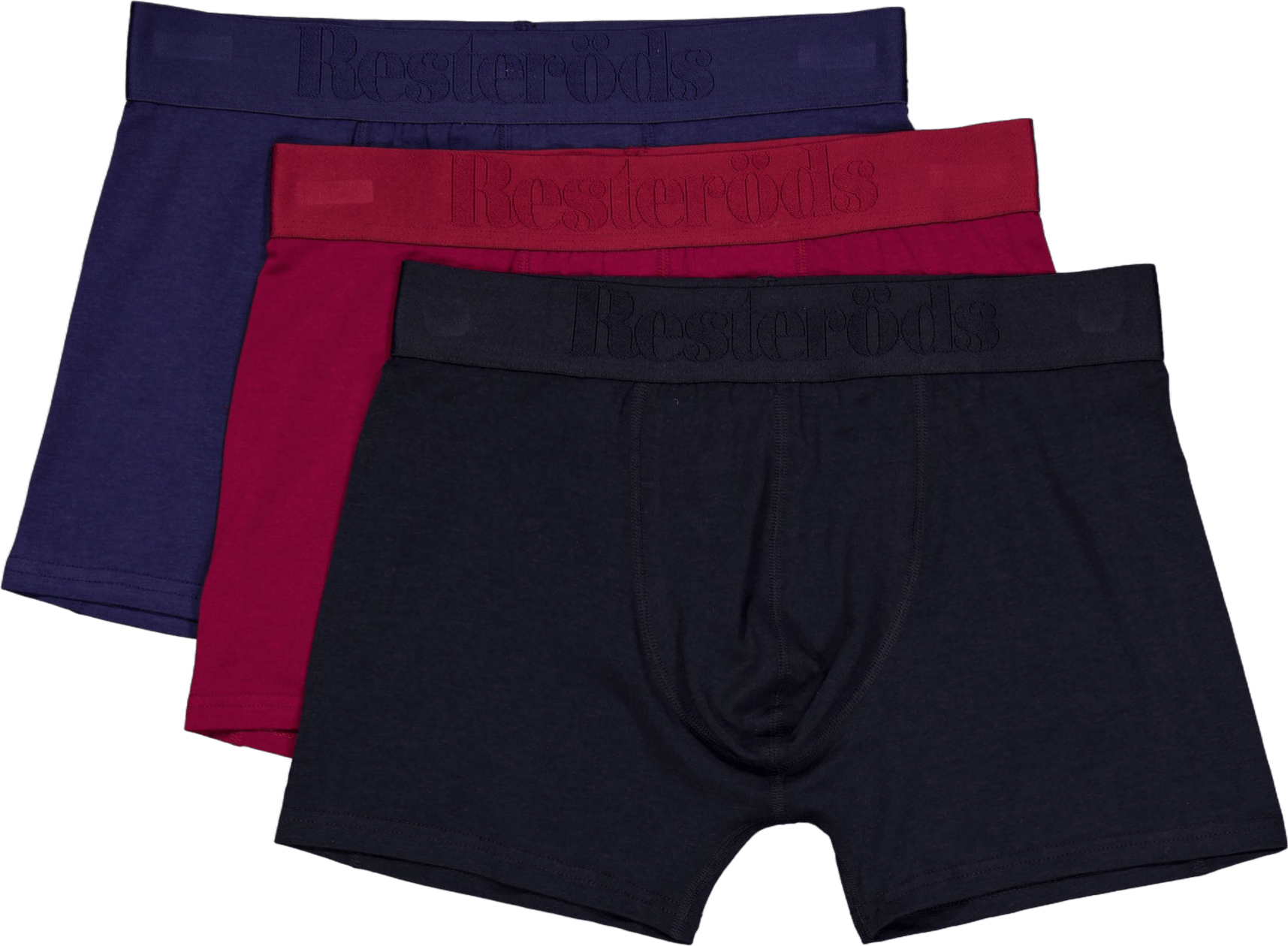 Boxer Bamboo 3-pack Regular Le Black, Burgundy, Navy