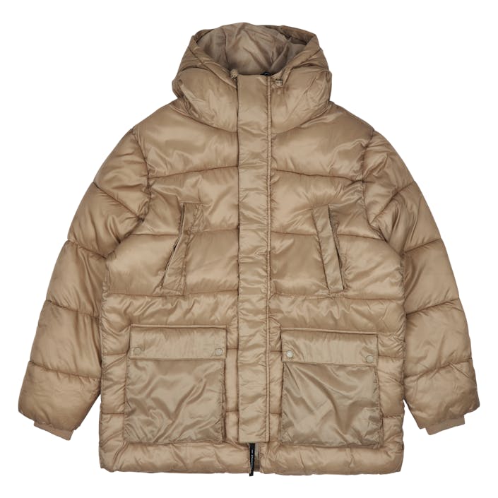 Studio Total Studio Total Recycled Puffer Jkt Mid Length, Male, Apparels, jackets, Beige, S