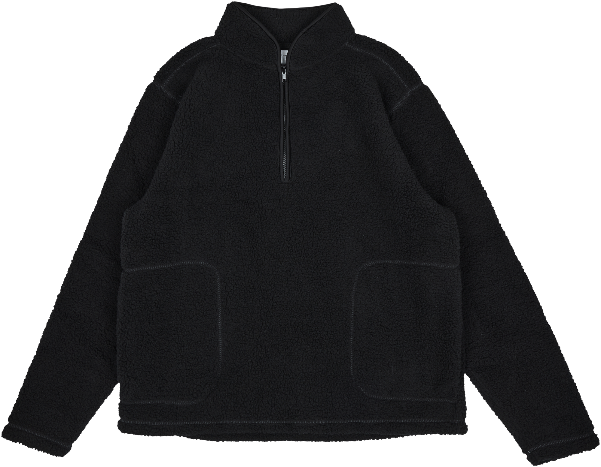 Studio Total Soft Pile 1/2 Zip Mid, Male, Abbigliamento, felpe con cappuccio e felpe, Nero, XL