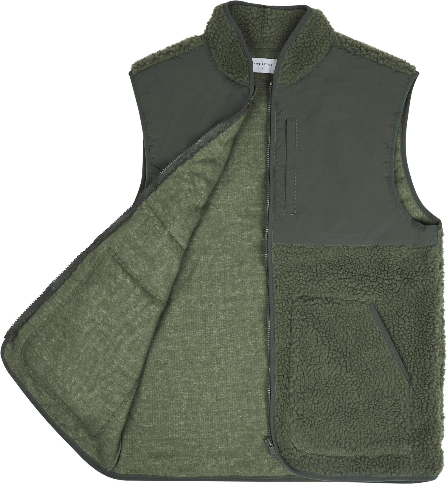 Studio Total Recycled Pile Vest Forest - Bild 3