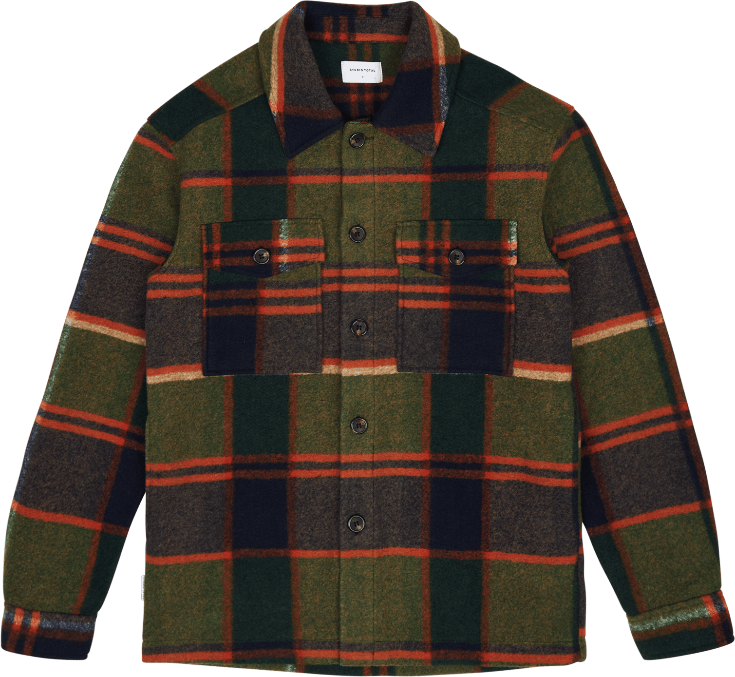 Studio Total Outdoor Check Overshirt Ochra Check