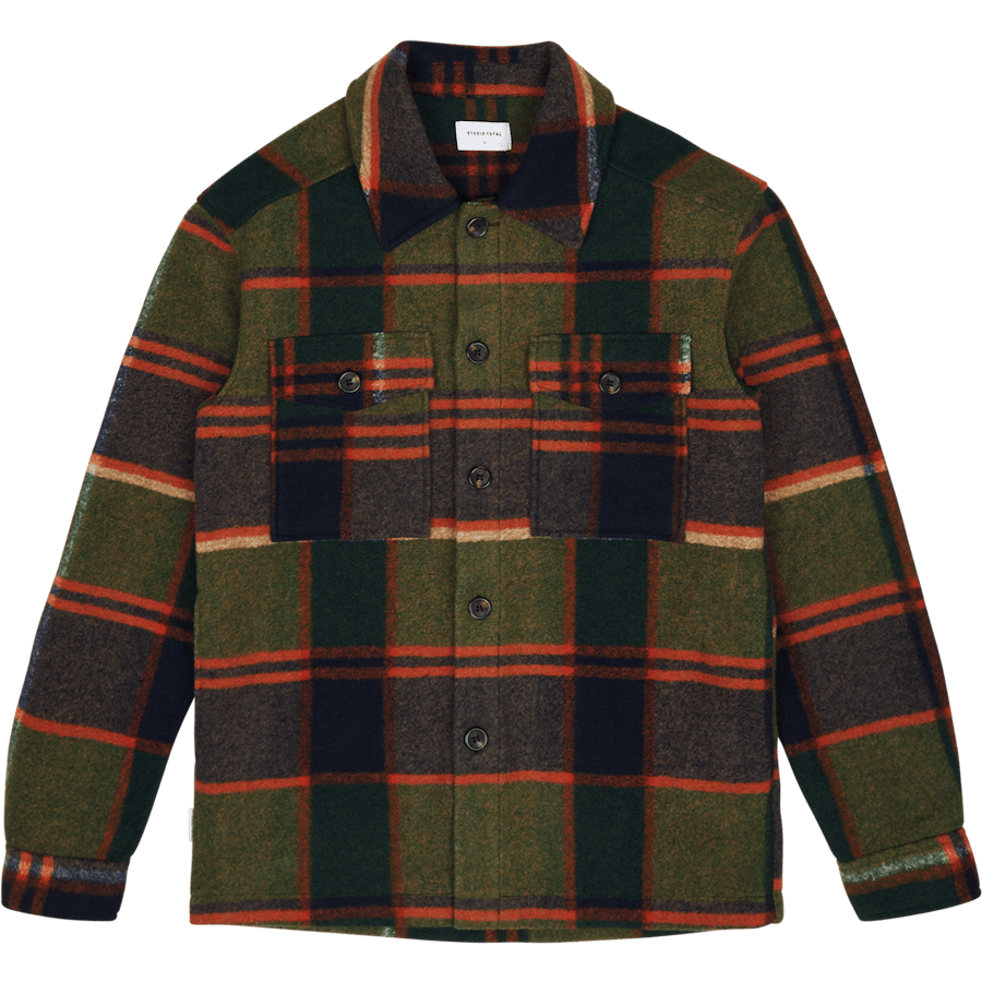 Studio Total Outdoor Check Overshirt Ochra Check