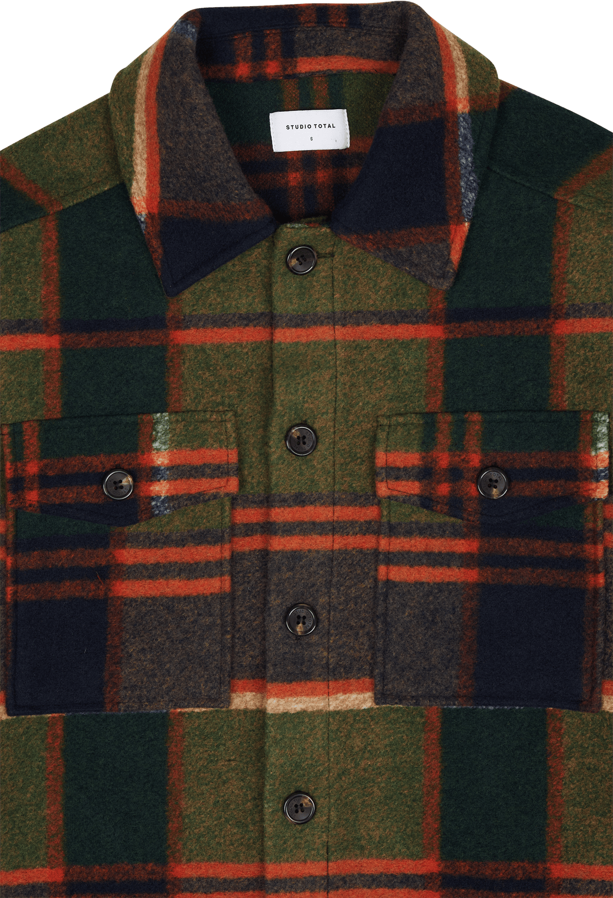 Studio Total Outdoor Check Overshirt Ochra Check - Bild 3