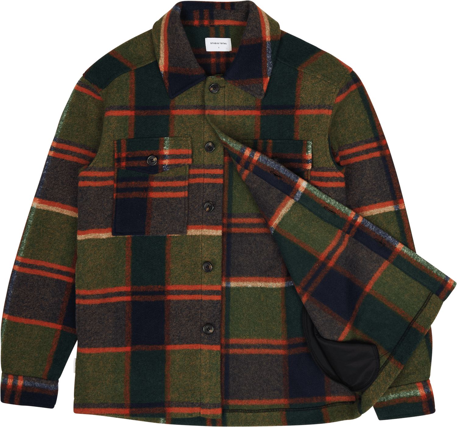 Studio Total Outdoor Check Overshirt Ochra Check - Bild 5
