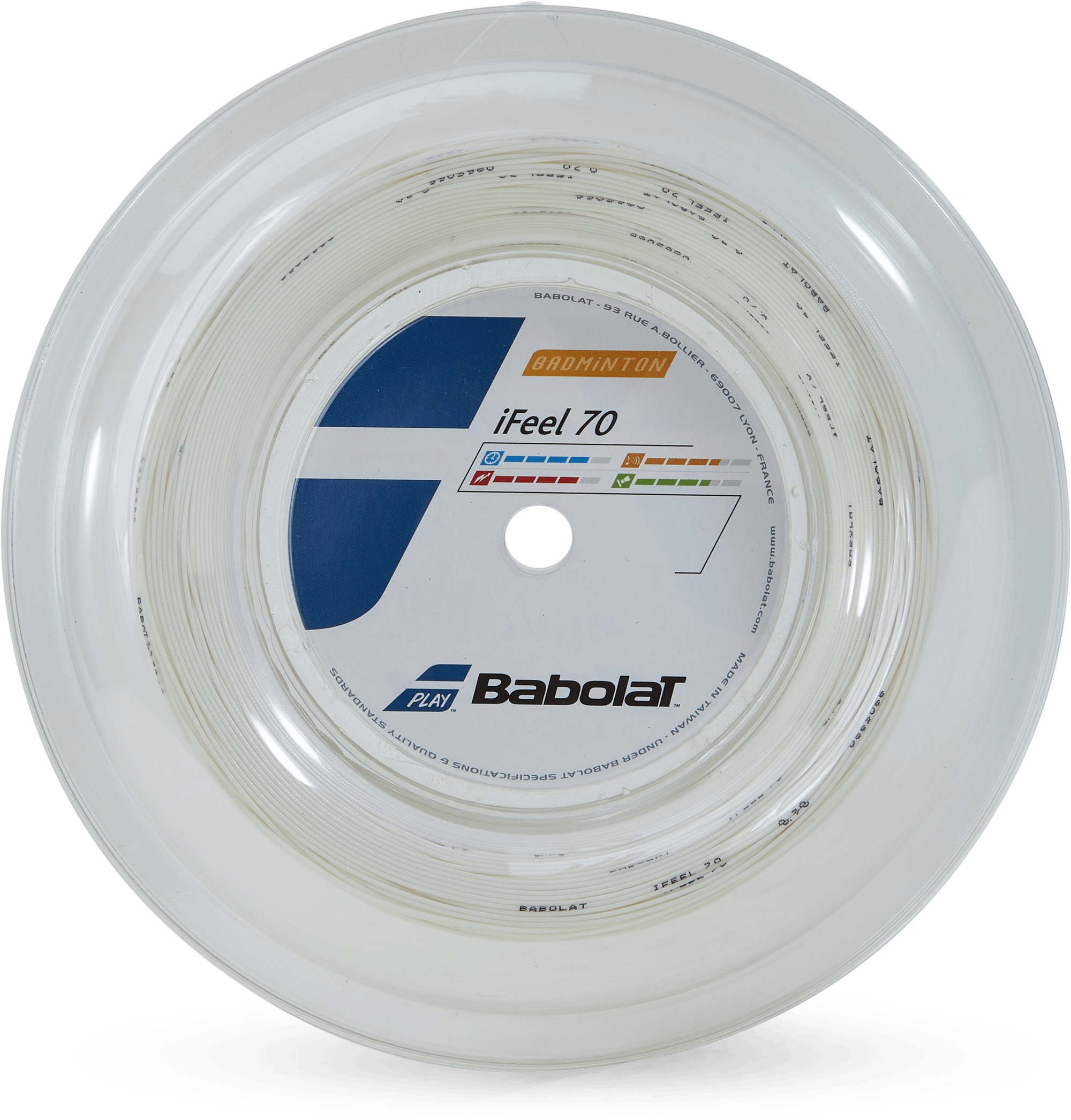 Ifeel 70 200m White, Unisex, Equipo, equipo de entrenamiento, Bádminton, Blanco, ONESIZE