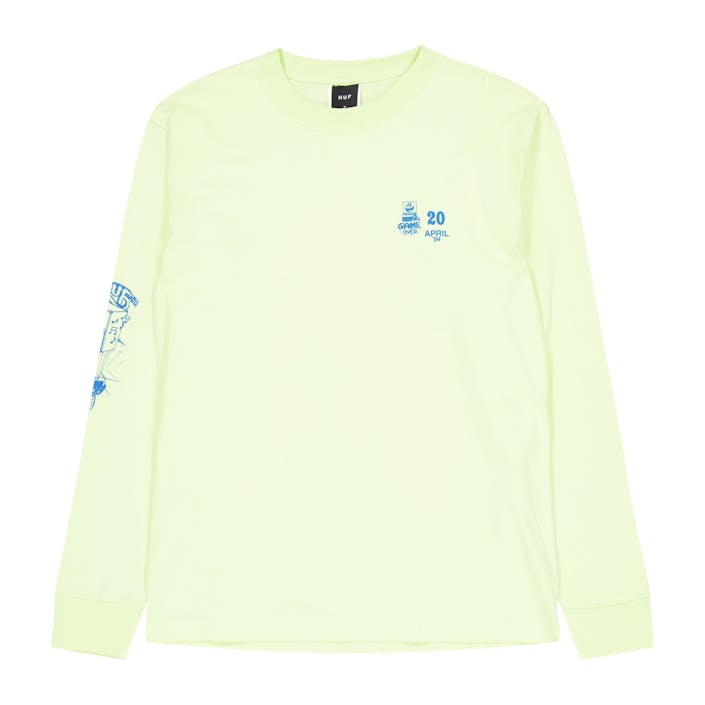Game Over L/s Tee Lime, Male, Odevy, Tričko, S