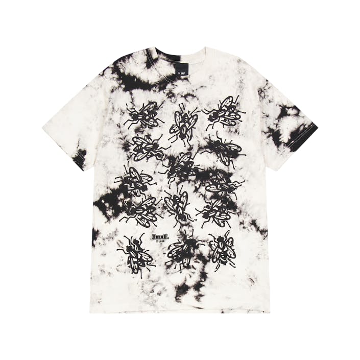 Fly Situation S/s Tiedye Tee Black, Male, Vêtements, Tops, Noir, XL