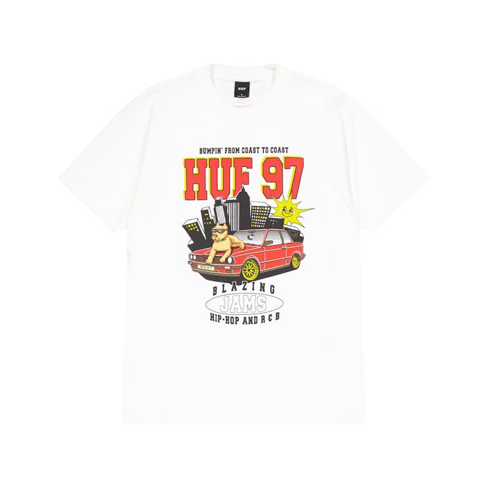 Blazing Jams S/s Tee White, Male, Odevy, Tričko, Biely, S