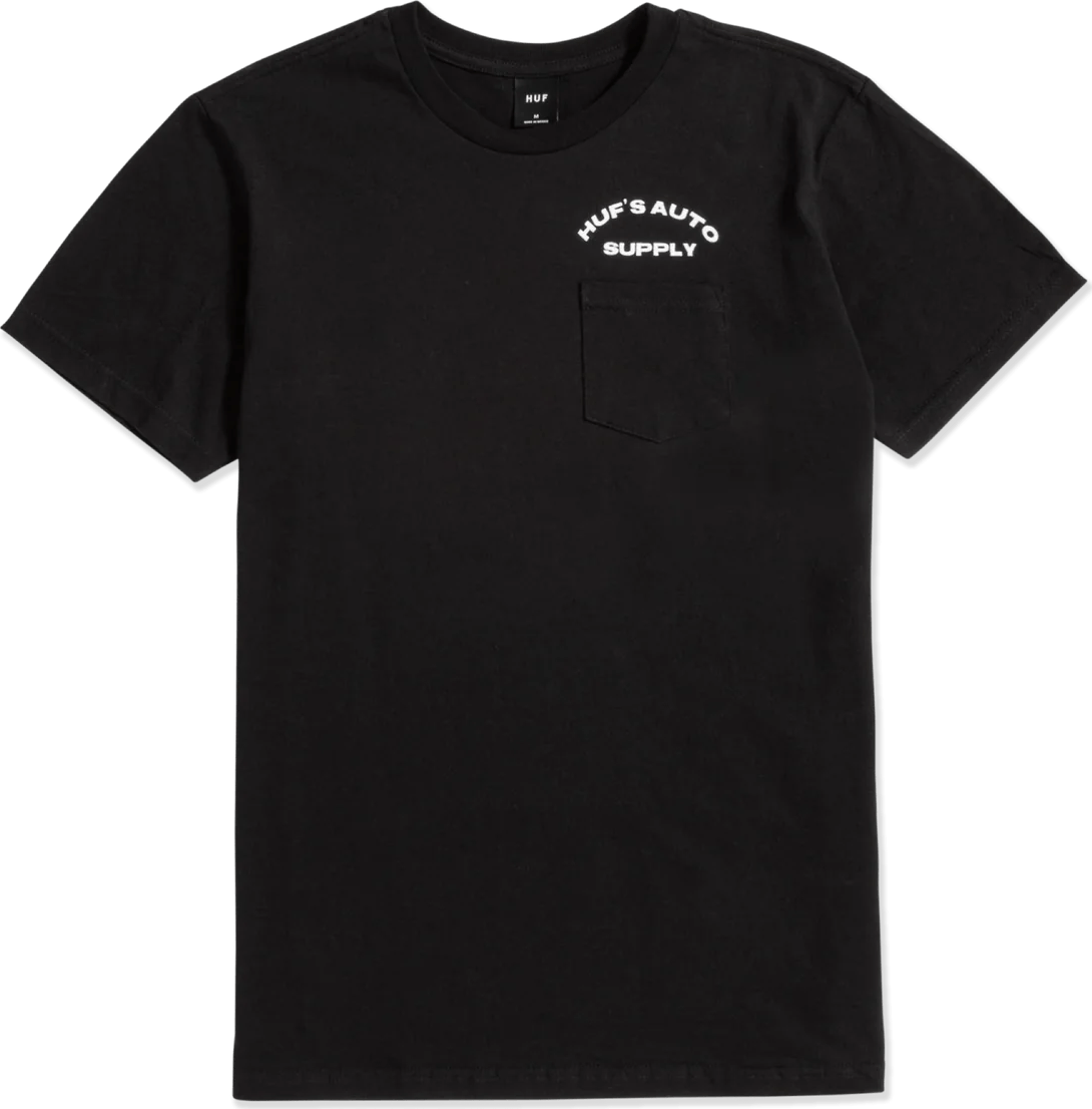 Chop Shop S/s Pocket Tee Black, Male, Kleding, Tops, Zwart, XL