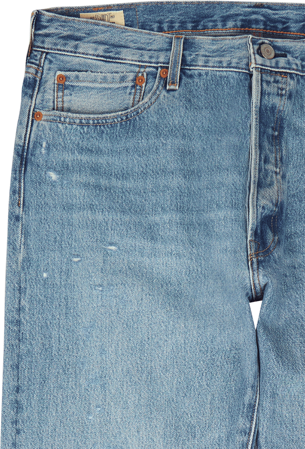 501 Levi's Original Z8102  Light Indigo Destructed - Bild 3