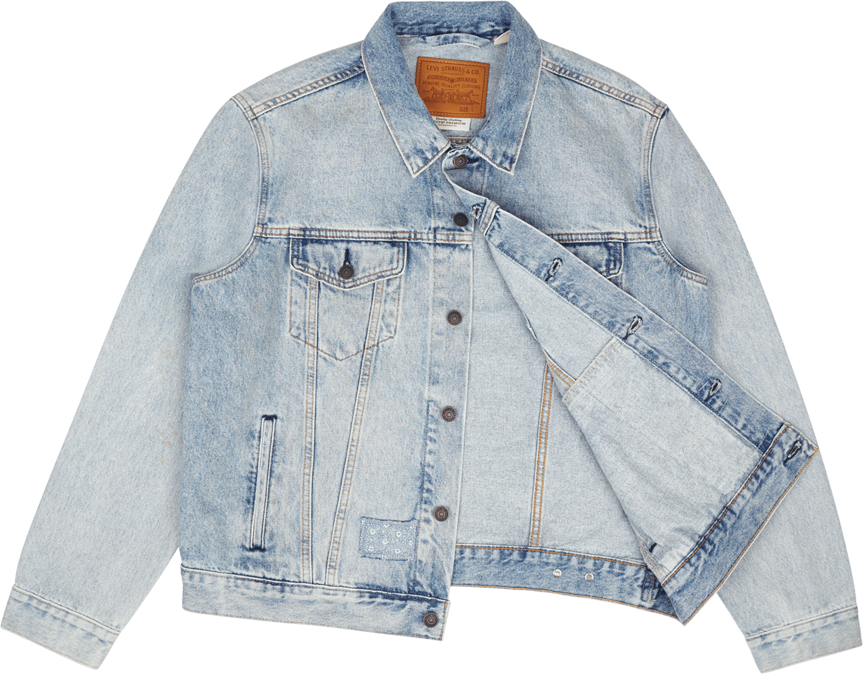 The Trucker Jacket Z8202  Light Indigo Destructed - Bild 4