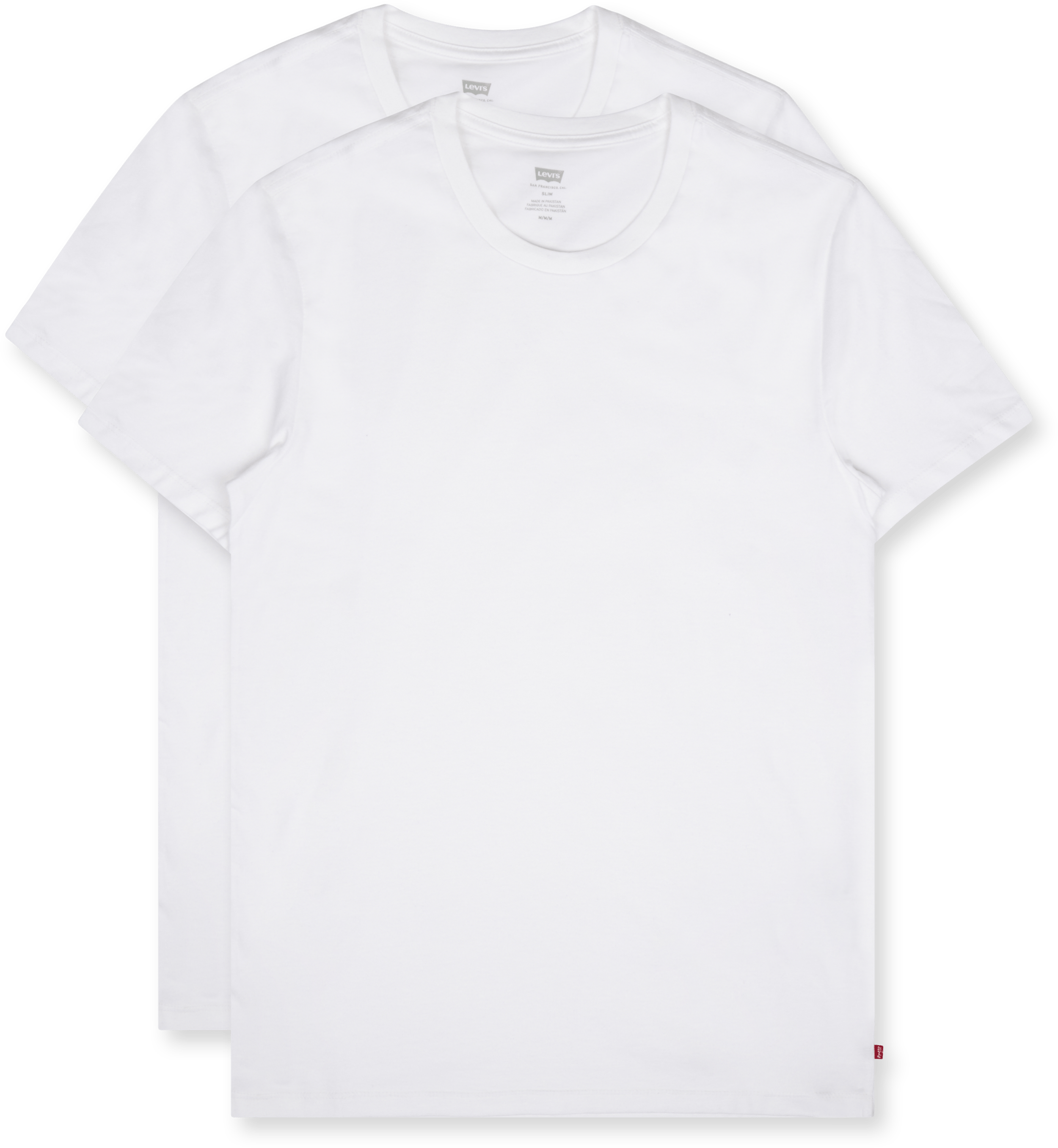 Slim 2pk Crewneck 1 Two-pack Tee White + White