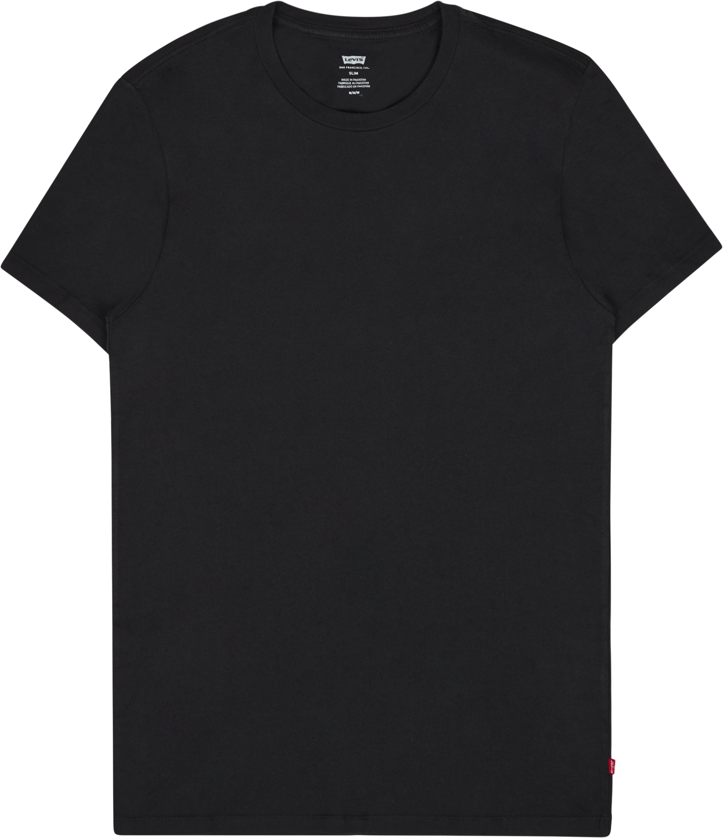 Slim 2pk Crewneck 1 Two-pack Tee Black + Black - Bild 2