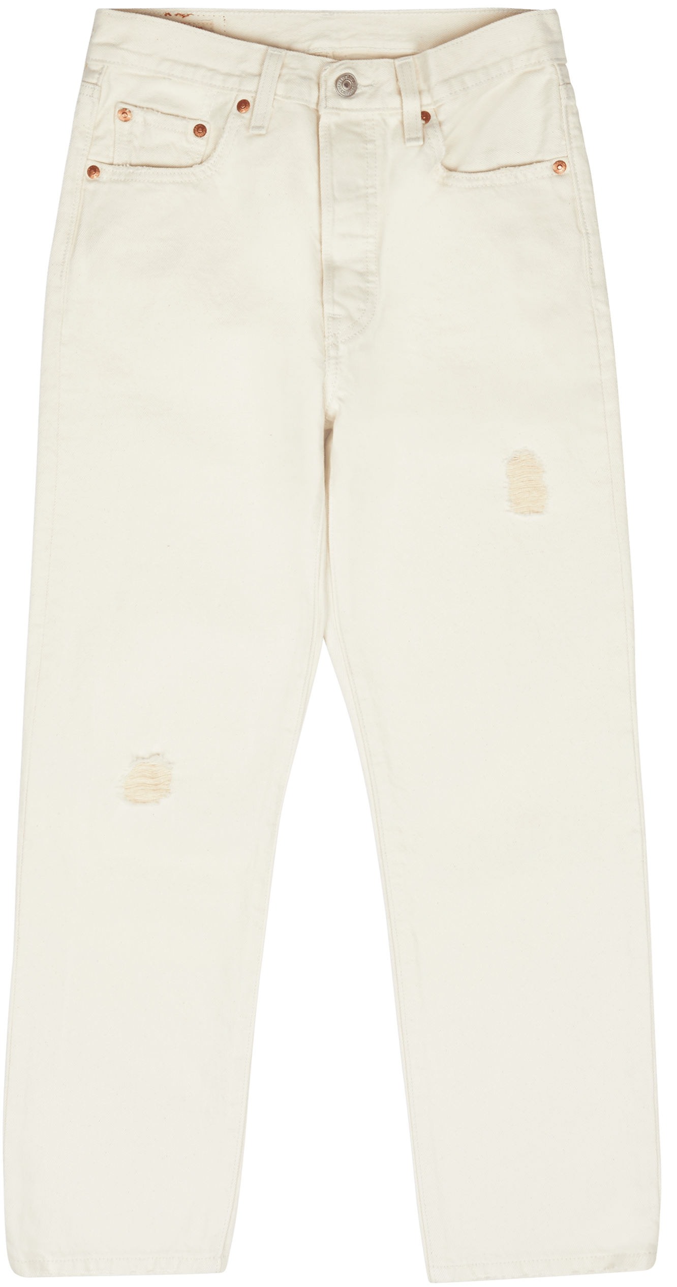 501 Crop Z7309   White Destructed