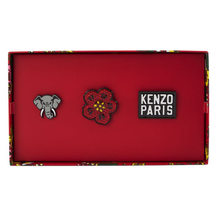 Pin/brooch Multicolor, Unisex, Equipment, other accessories, Red, ONESIZE