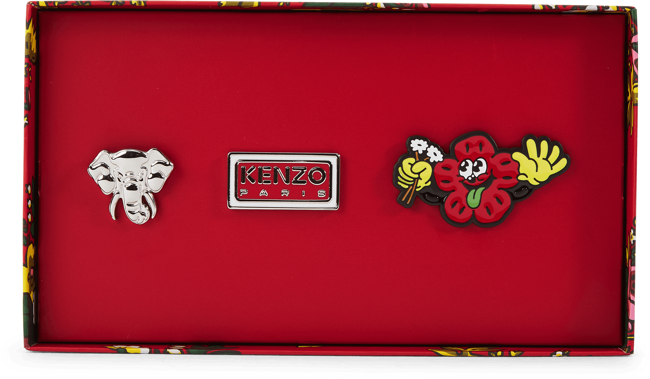 Pin/brooch Multicolor, Unisex, Equipment, other accessories, Red, ONESIZE