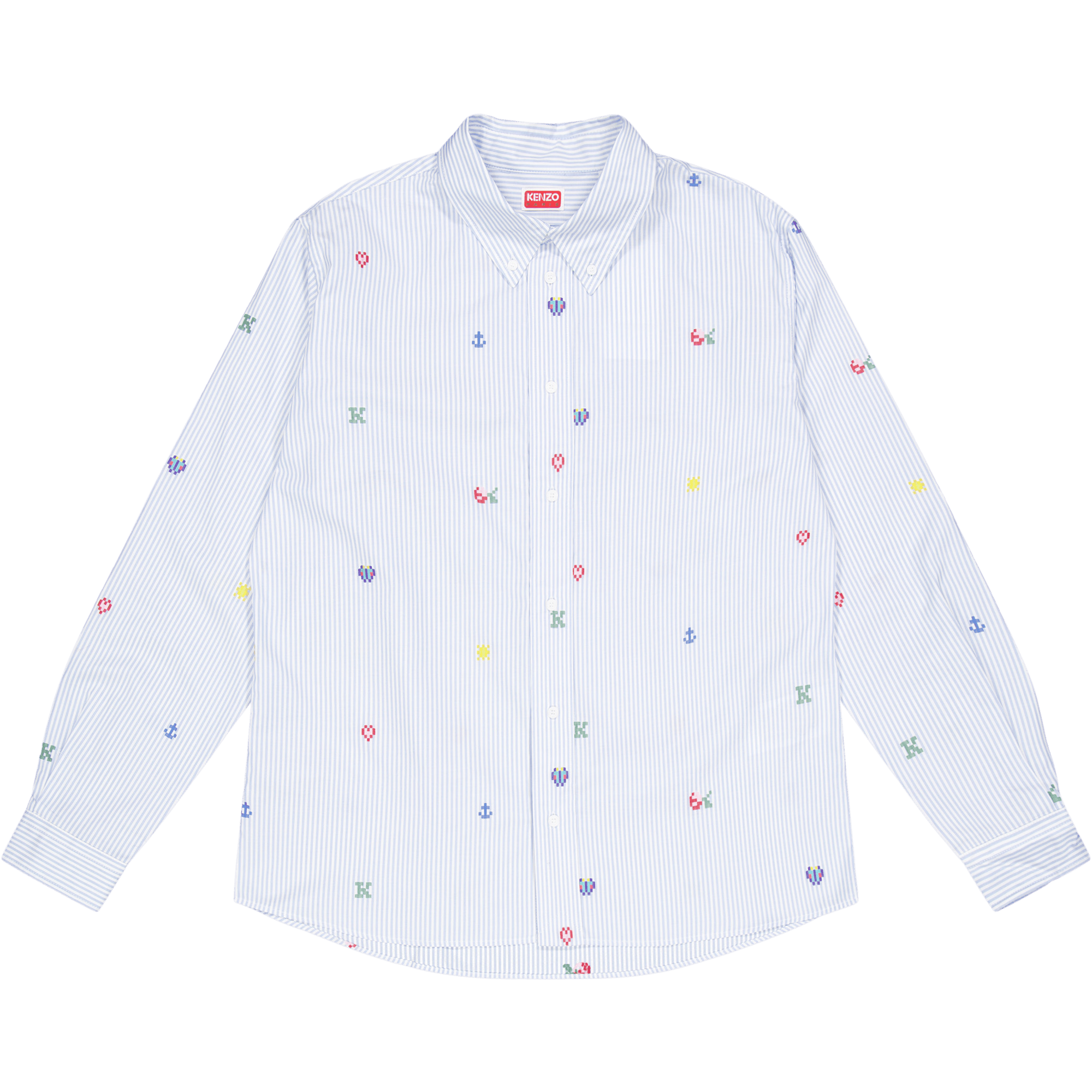 Shirt Ls Kenzo Pixel Light Blue